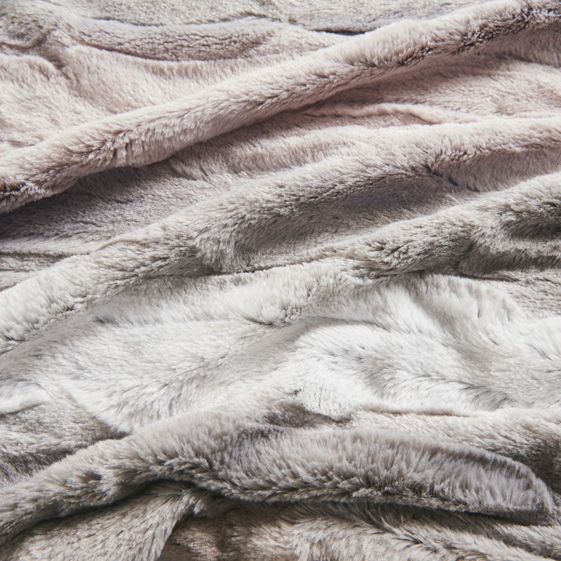 Chocolate Faux Fur Reversible Oversized Throw Blanket