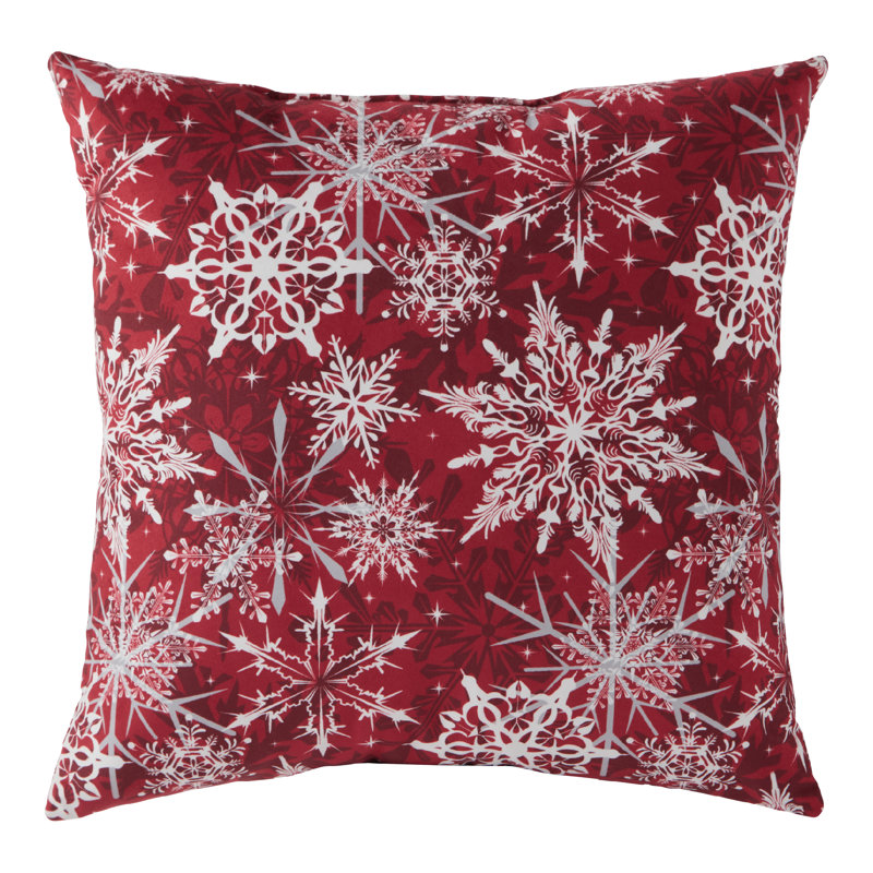 Snowflakes Polyester Throw Pillow