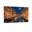 «Christmas Venice Night Christmas Gondola Lights Snow Moon», ensemble de 3 impressions sur toile-257313194