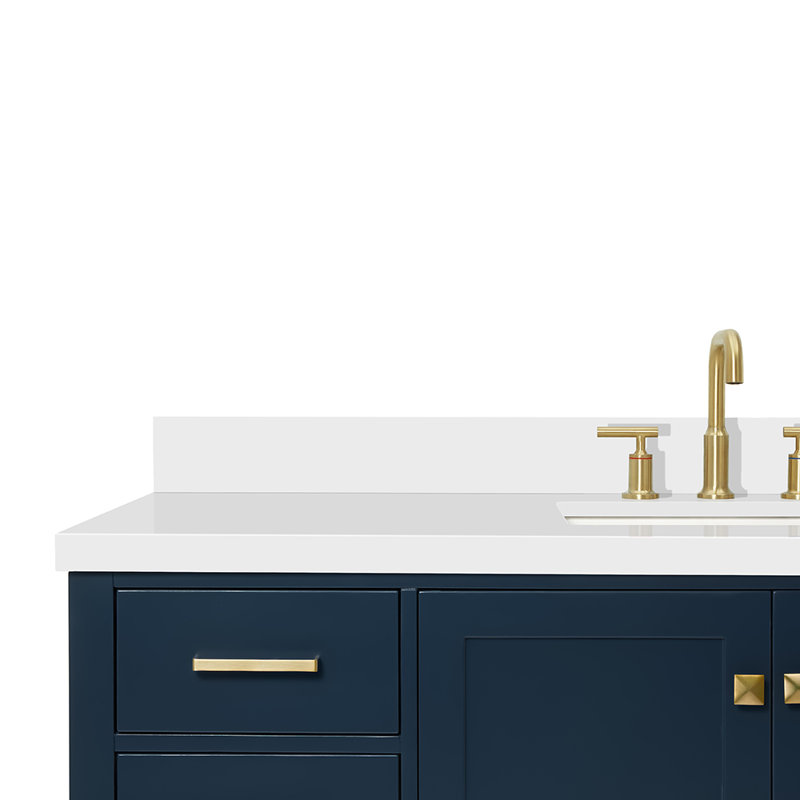 Cambridge 61'' W Single Vanity, Midnight Blue, Gold