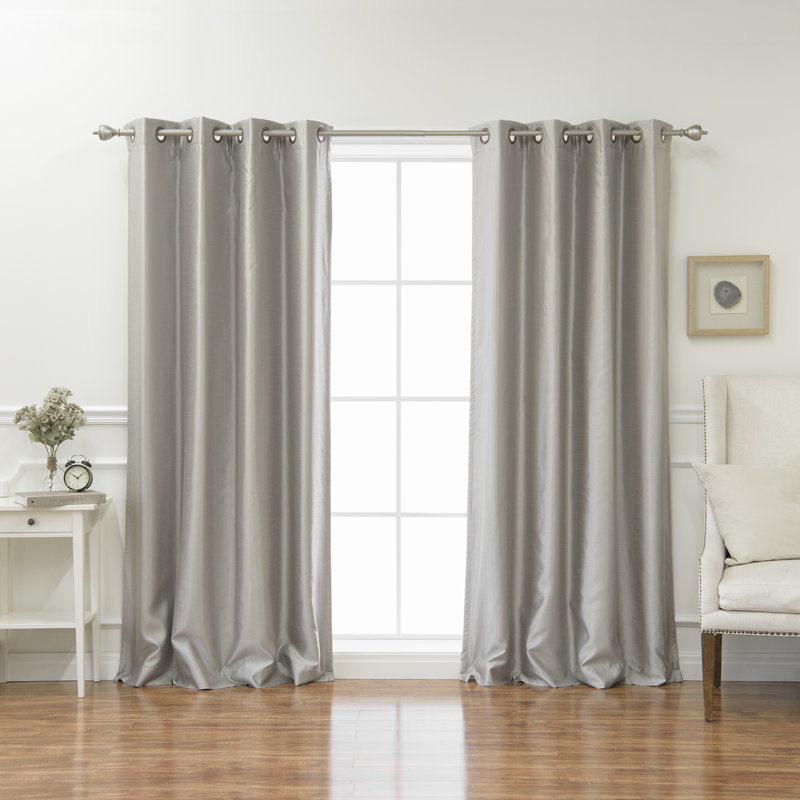 Julianni Blackout Curtain Pair, Gray, 52" W x  63" H