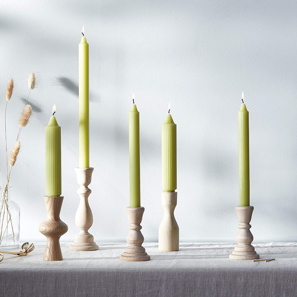 Unscented Taper Candle, 12" H x 0.88" W x 0.88" D, Willow