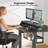 Electric standing desk, height adjustable, with storage space, standing gaming desk with LED light strip, suitable for home office and gaming, sit/stand workstation.-1634015404-1634015407