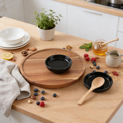 Ensemble de 2 porte-ustensiles de cuisine en céramique de 2 po pour cuisinière et comptoir, durable et facile à nettoyer