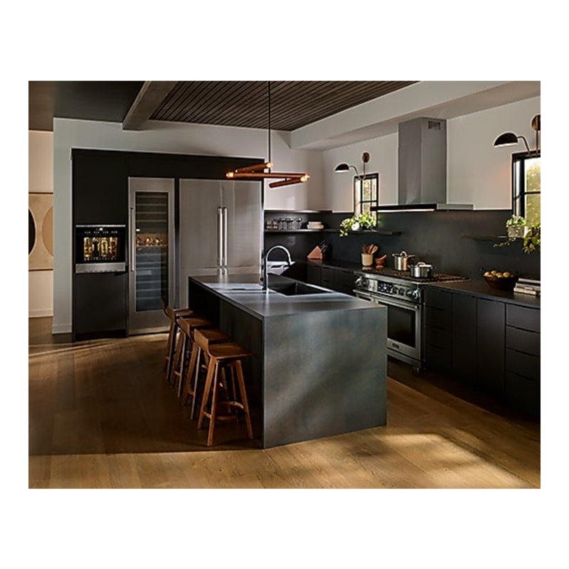 24" Wine Column Panel Kit, Contemporary, Silver Stainless