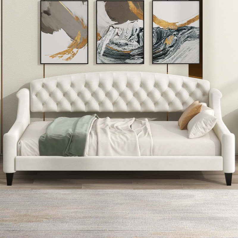 Lit de jour Modern Luxury, Beige, Lit simple