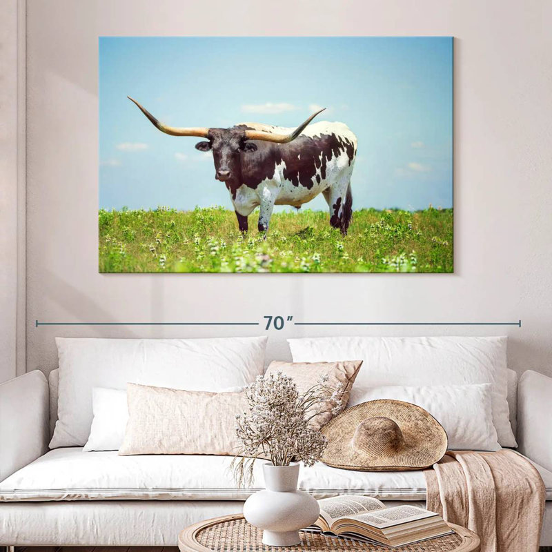Brampt Longhorn Steer, 34" H x 51" W