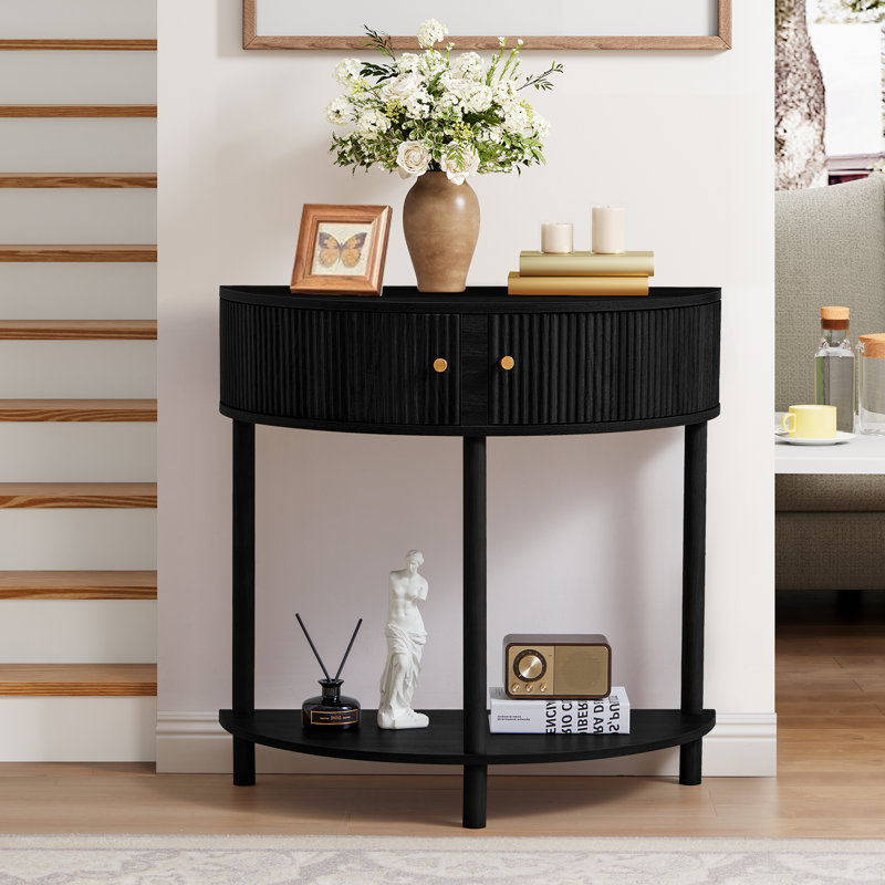 31.5'' Storage Console Table, Black