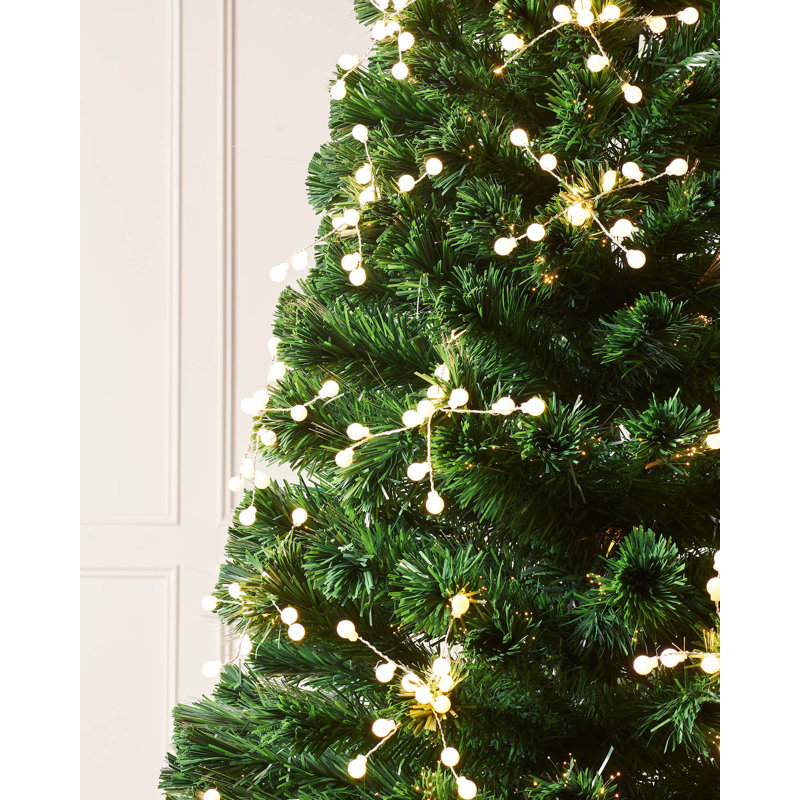 213.36cm H Lighted Artificial Christmas Tree