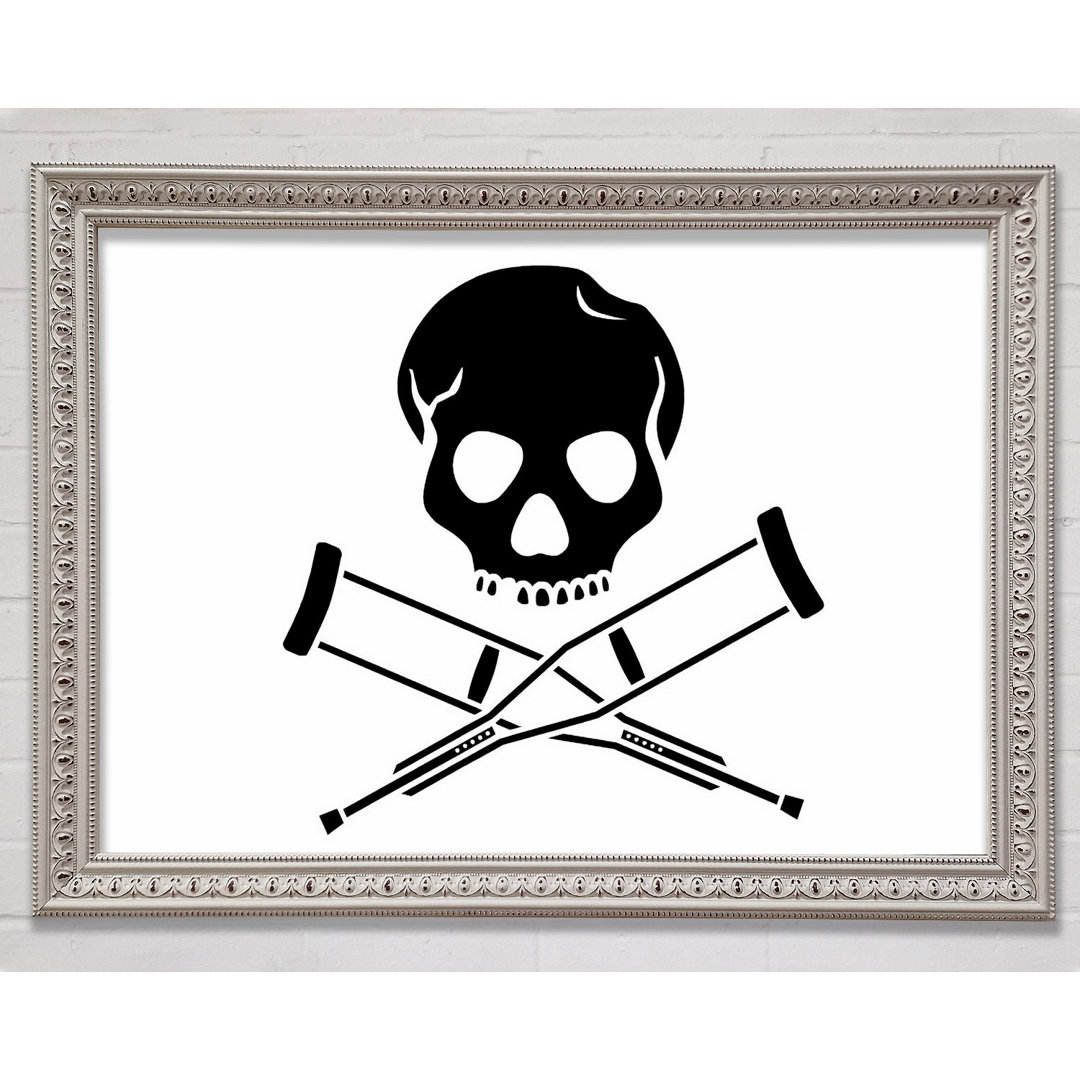 Jackass Skull N Bones B N W - Druck