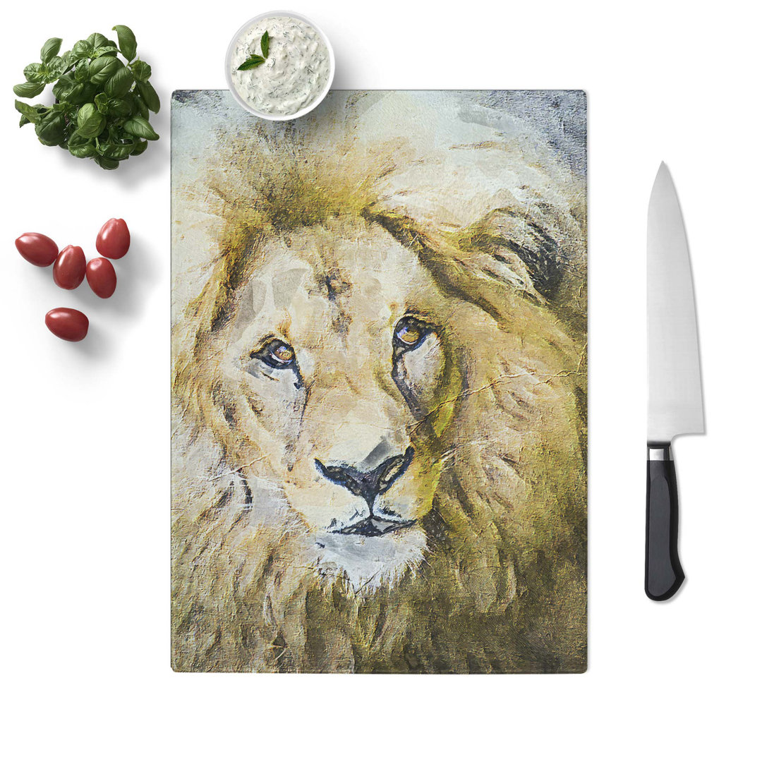 Tempered Glass the Face of a Lion Chopping Board