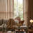 Linen blend Semi Sheer Curtains Rod Pocket Back Tab solid color Drapes（set of 2）-525499843-525499898