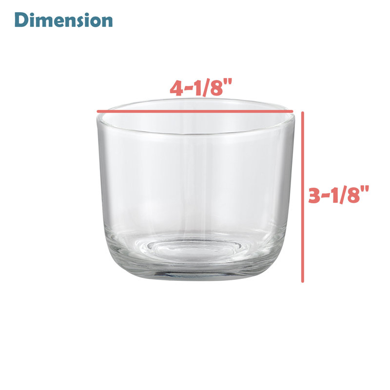 3.125'' H Glass Tabletop Votive Holder, 3.125" H x 4.125" W x 4.125"D