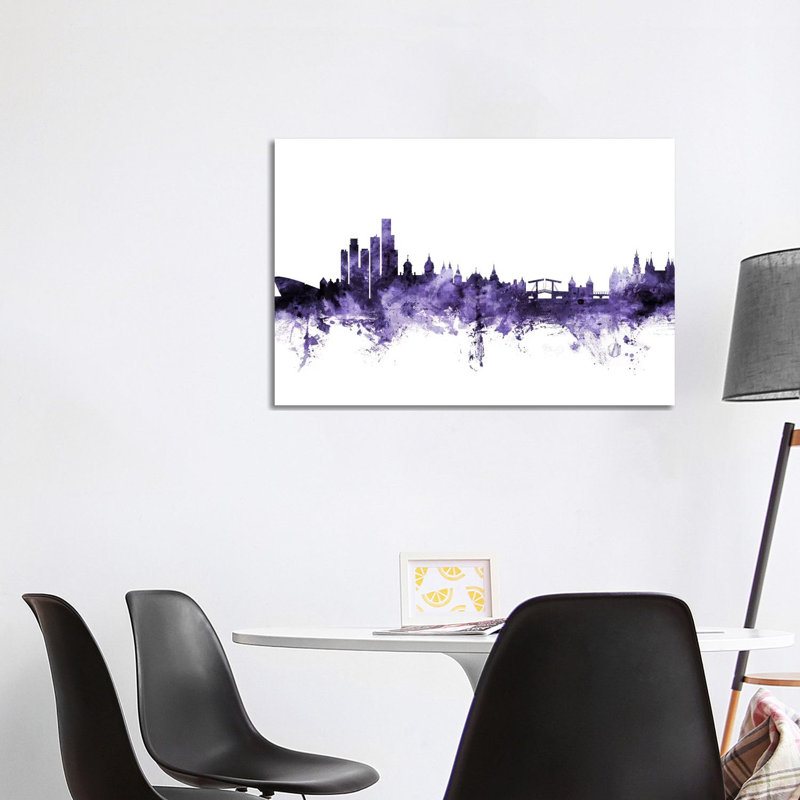 Amsterdam, The Netherlands Skyline by Michael Tompsett - Wrapped Canvas Gallery-Wrapped Canvas Giclée