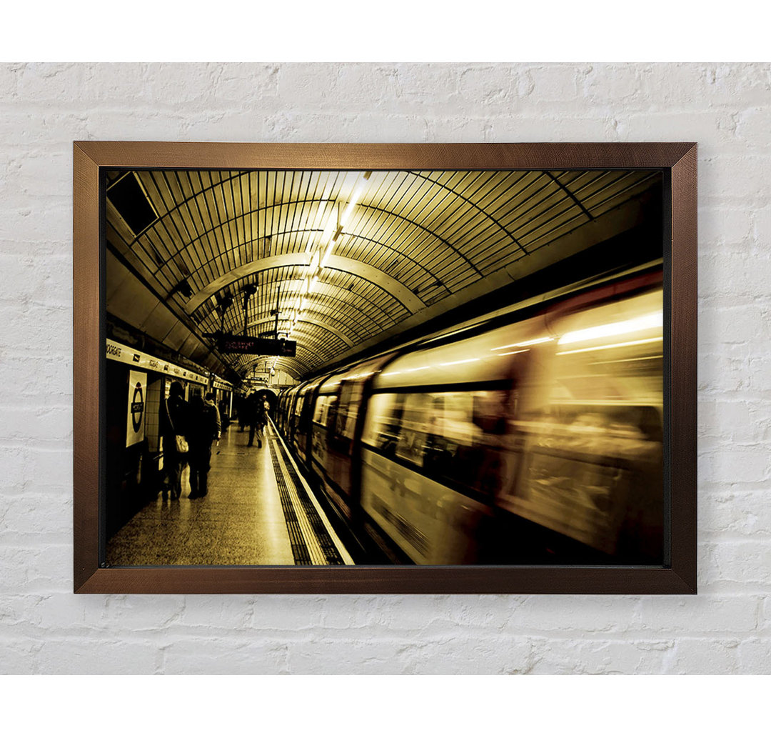 London Underground Tube Gerahmter Druck