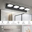 Luminaire de salle de bain moderne à 4 lumières avec miroir noir-878875283