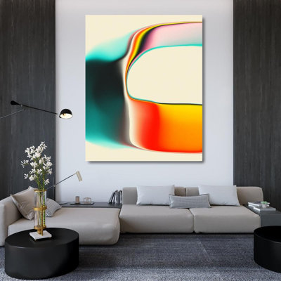 ArtDirect Jazzberry Blue Gallery Wrapped Canvas Art Titled: Interference