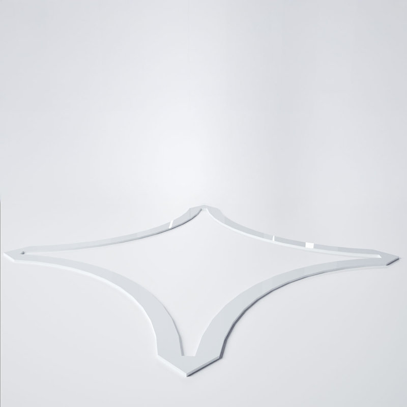 Panneaux muraux décoratifs en acrylique à motif de murets, l 15 3/8 po x H 15 3/8 po x T 1/8 po, blanc, Blanc