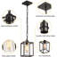 Luminaire suspendu en métal noir Farmhouse