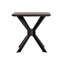 Table de bout Modern Pirate, finition grain de café brossé, métal et placage, dimensions de 23,6 po, table de conception à structure solide, pouces en bois massif