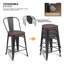 Chaise de salle à manger en métal avec tabourets empilables Johntell-683727022-683727023