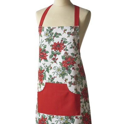 Christmas Floral Bib Apron
