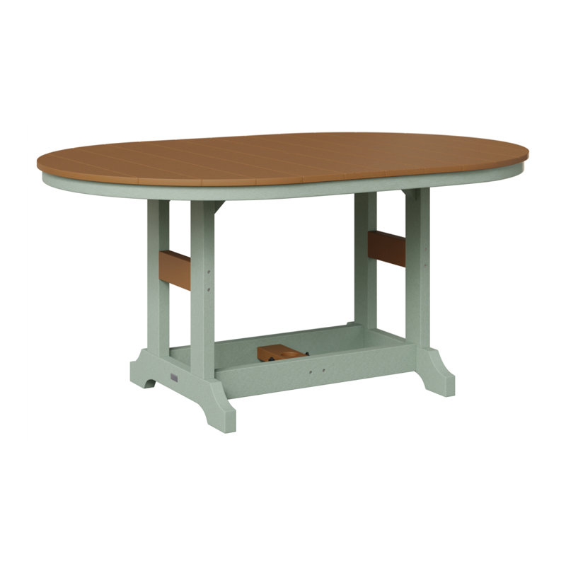Table de bar Berlin Classic, Écume de mer, écume de mer, H 39,5 po x l 44 po x P 64 po, Cèdre