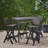 Aiyden 4 - Person Acacia Wicker Patio Dining Set with Square Table-900090520-900093261