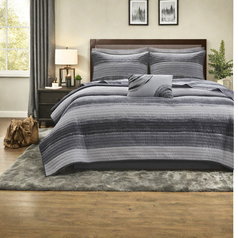 Luxurious 8-piece Bedding Sets, Microfiber Cotton Blend, Contemporary Design For Home