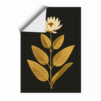 Gilded Lotus Botanical - Framed Print