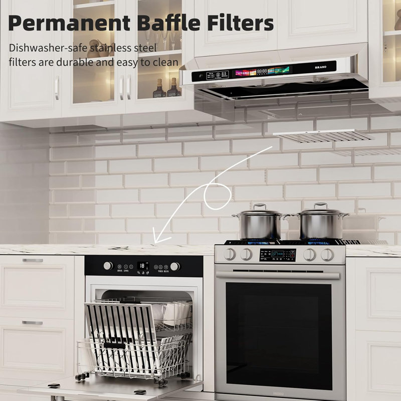 Hotte sous un meuble convertible Waveflower 900