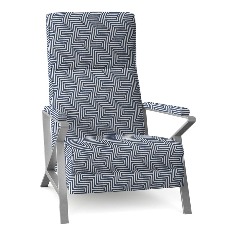 Infinity Recliner, Brushed Nickel, Perigold Key Figure Indigo