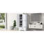 Armoire haute pour salle de bain - blanche, 2 portes, 1 tiroir, tablette ajustable, protection contre le basculement - grande armoire blanche, 2 portes, 1 tablette, spacieuse, fonction