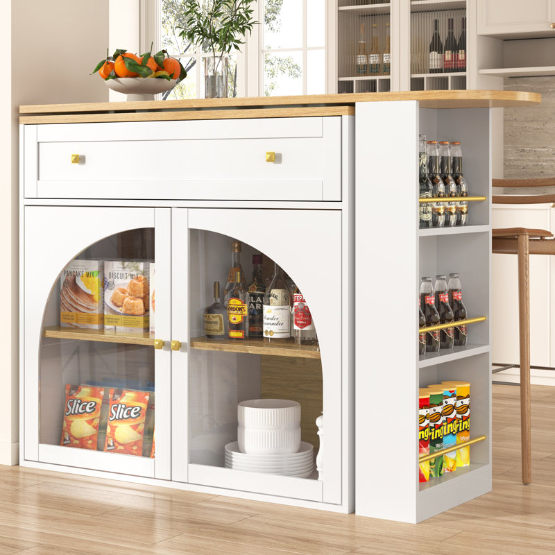 204.00cm Home Bar, White