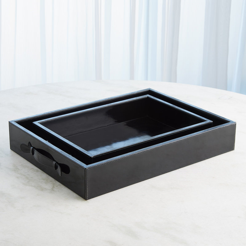 Decorative Tray, 3.75"H x 22"W x 16.5"D