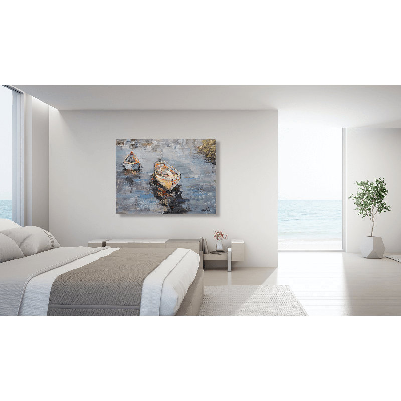 Patiently Waiting - Artist Enhanced Canvas Print, 20" H x 24" W x 1.5" D, White Framed Canvas