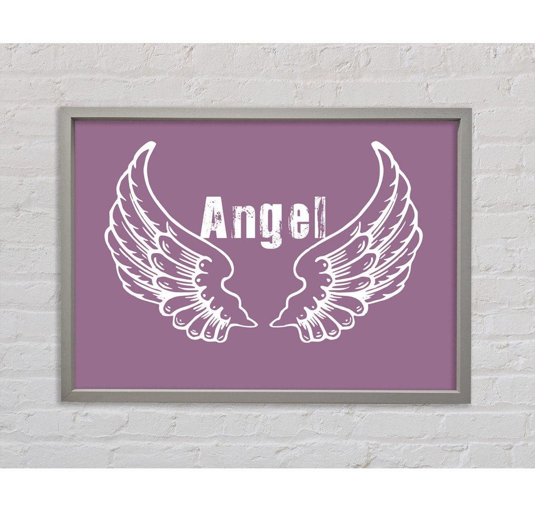 Angel Wings 2 Dusty Pink Gerahmter Druck