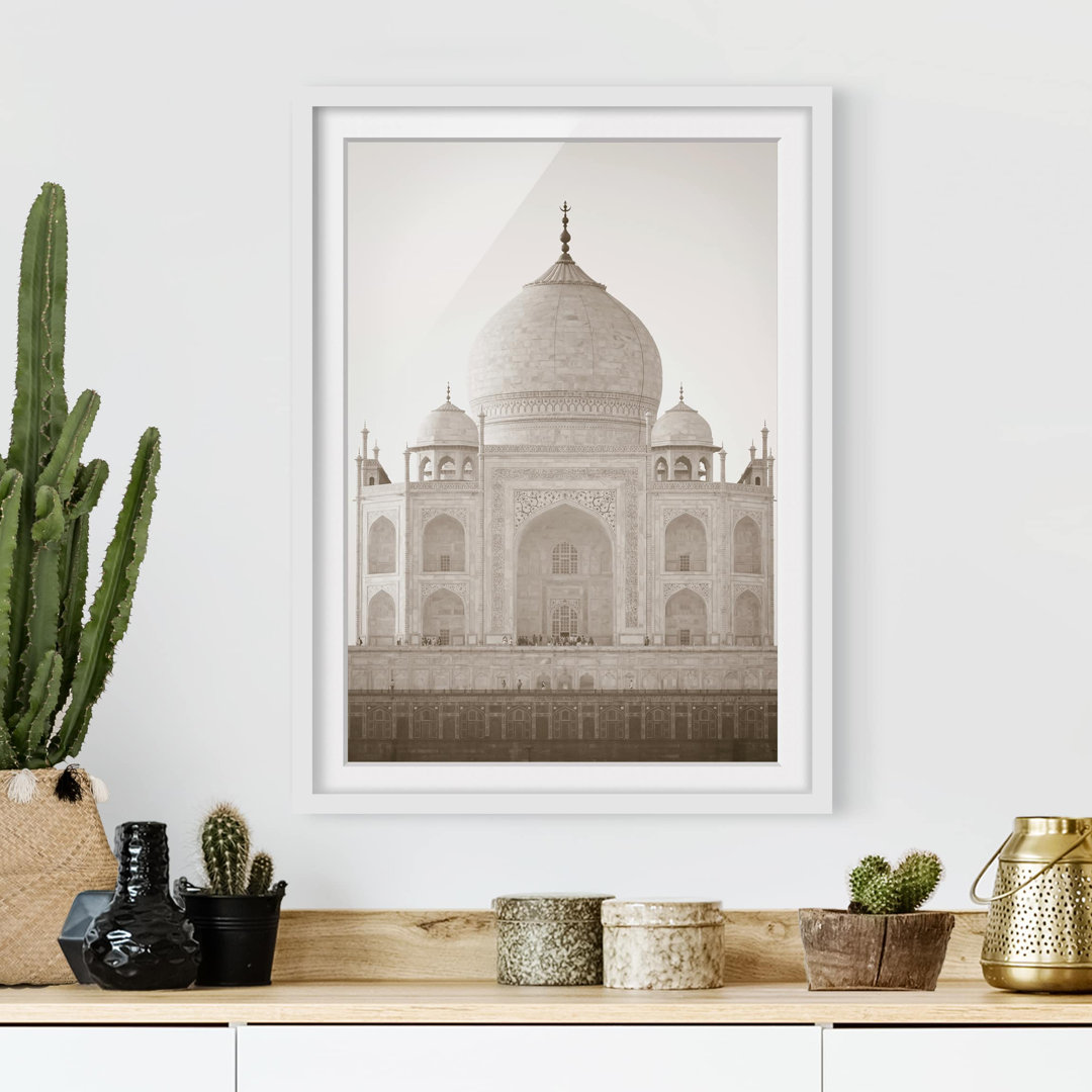 Gerahmtes Papierbild Taj Mahal