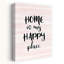 Home My Happy Place Elegant Minimalist Abstract Architecture Wall Art Print by Martina - Wrapped Canvas Print-1962765833