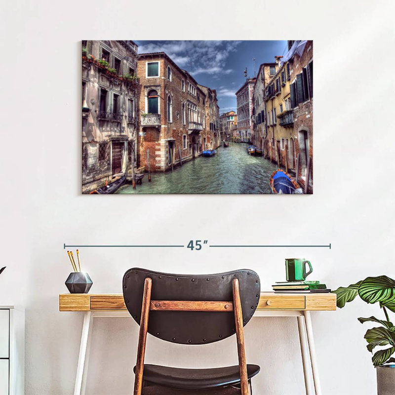 Lilie Venice Street Canal, H 26 po x l 39 po