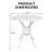 Cast Aluminum Patio Table with Umbrella Hole, Round Outdoor Table,White