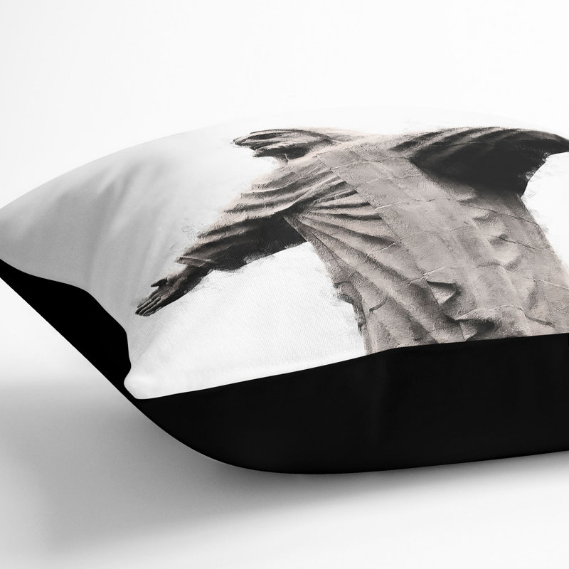 Square Cushion, 40cm H x 40cm W x 15cm D, Black