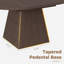 Table de salle à manger ronde extensible de 119 à 160 cm pour 4 à 8 personnes, style minimaliste moderne, plateau épais et pied central, idéale pour les petits espaces - Brun-1526456270