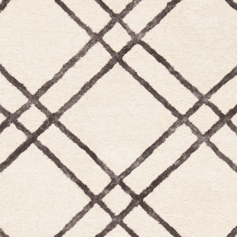 Milroy Hand Tufted Wool Geometric Rug, Square 6'