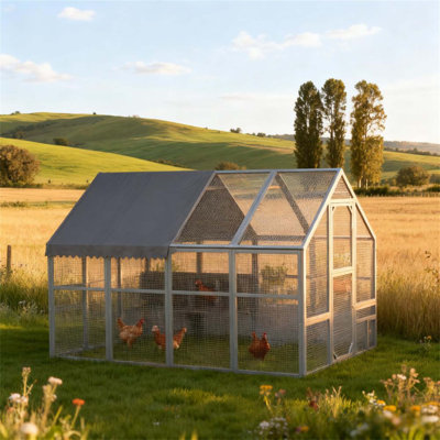 Chicken Coop for Medium - Sized Flocks with Weather - Resistant Cover, Nesting Boxes and Easy Assembly