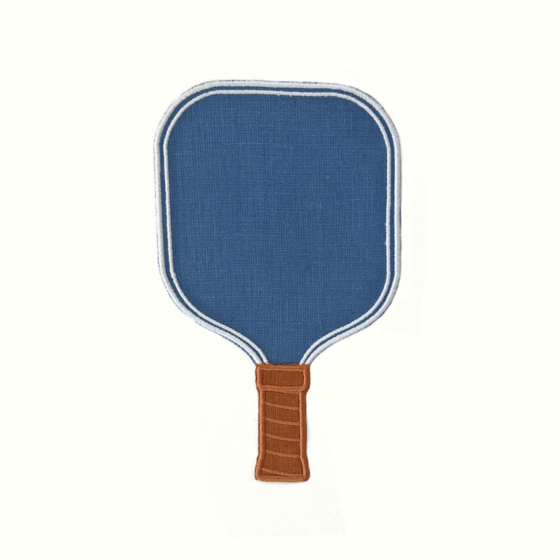 Pickleball Paddle Cocktail Napkins, Blue/Brown