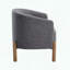 Fauteuil d'appoint en tonneau, tissu texturé et support à ressorts ensachés