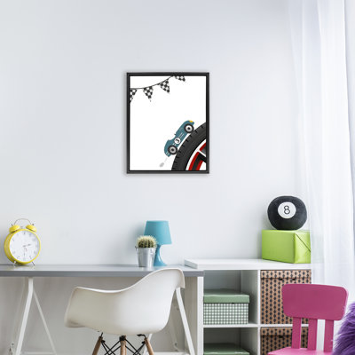 Fast Lane Racecar Floating Frame, design by Christine Simpson Art