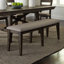 Ensemble de table à tréteaux 6 pièces Reber avec 4 chaises rembourrées et 1 banc