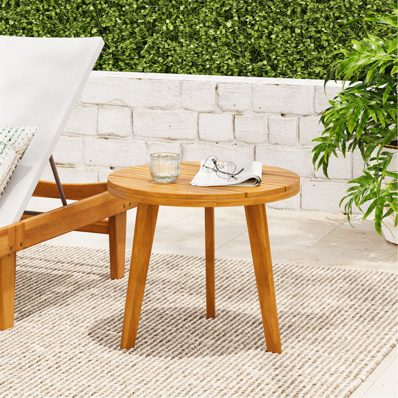 Table d'appoint ronde en acacia